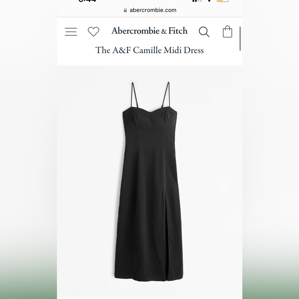 Abercrombie & Fitch Camille Midi Dress NAVY